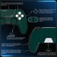 PlayVital Mecha Edition Anti-Slip Silicone Cover Skin with Matching Thumb Grips and Stickers for PS5 Wireless Controller - Compatible with Charging Station - Jungle Green PlayVital