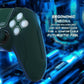 PlayVital Mecha Edition Anti-Slip Silicone Cover Skin with Matching Thumb Grips and Stickers for PS5 Wireless Controller - Compatible with Charging Station - Jungle Green PlayVital