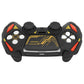 PlayVital Mecha Rhino Silicone Cover for PS5 Controller with Thumb Grips & Stickers, Compatible with Charging Station - Black & Caution Red PlayVital