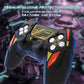 PlayVital Mecha Rhino Silicone Cover for PS5 Controller with Thumb Grips & Stickers, Compatible with Charging Station - Black & Caution Red PlayVital