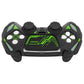 PlayVital Mecha Rhino Silicone Cover for PS5 Controller with Thumb Grips & Stickers, Compatible with Charging Station - Black & Green PlayVital