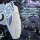 PlayVital Mecha Rhino Silicone Cover for PS5 Controller with Thumb Grips & Stickers, Compatible with Charging Station - White & Light Violet PlayVital