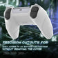 PlayVital Mecha Rhino Silicone Cover for PS5 Controller with Thumb Grips & Stickers, Compatible with Charging Station - White & Light Violet PlayVital