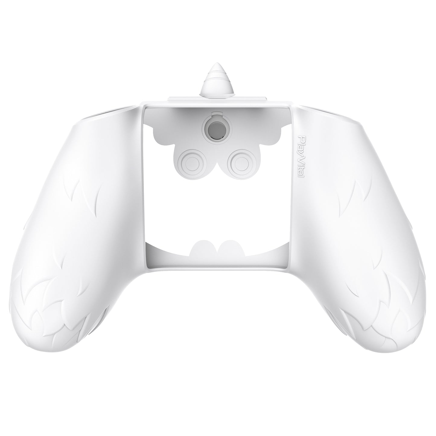 PlayVital MonoEye Monster Cute Silicone Cover with Thumb Grips Caps for Xbox Series X/S Controller - White PlayVital