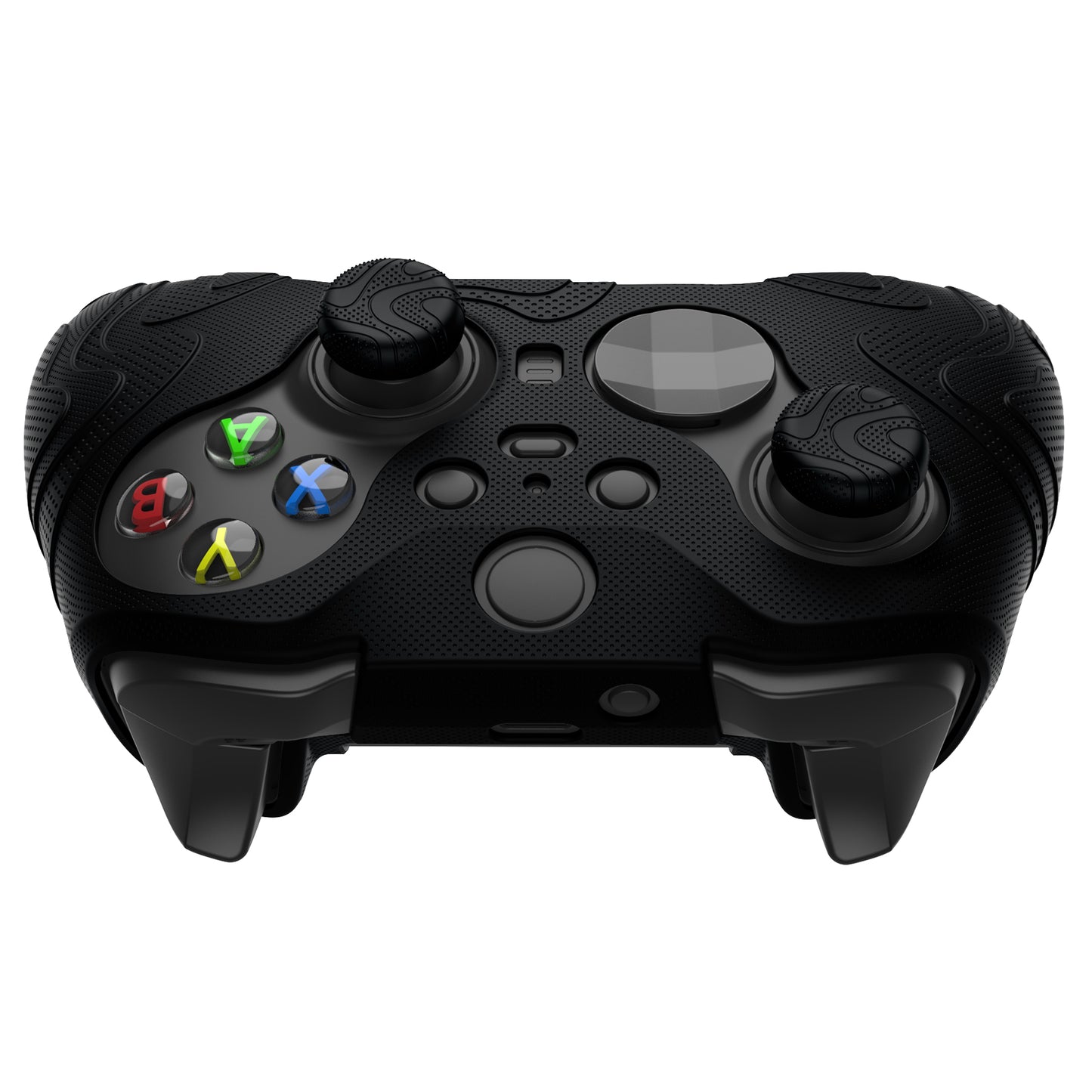 PlayVital Mountain Range Edition Silicone Cover with Thumb Grips for Xbox Elite Series 2 Controller & Xbox Elite Series 2 Core Controller - Black PlayVital