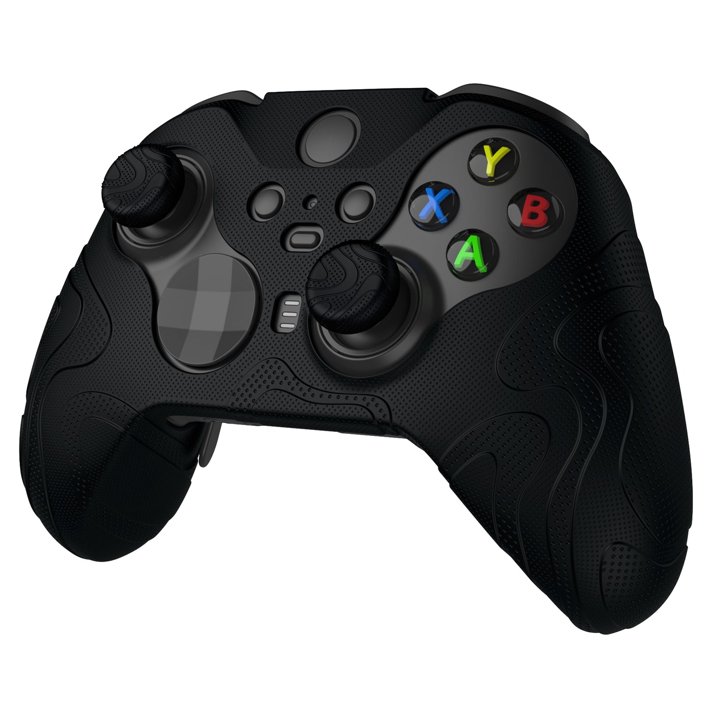 PlayVital Mountain Range Edition Silicone Cover with Thumb Grips for Xbox Elite Series 2 Controller & Xbox Elite Series 2 Core Controller - Black PlayVital