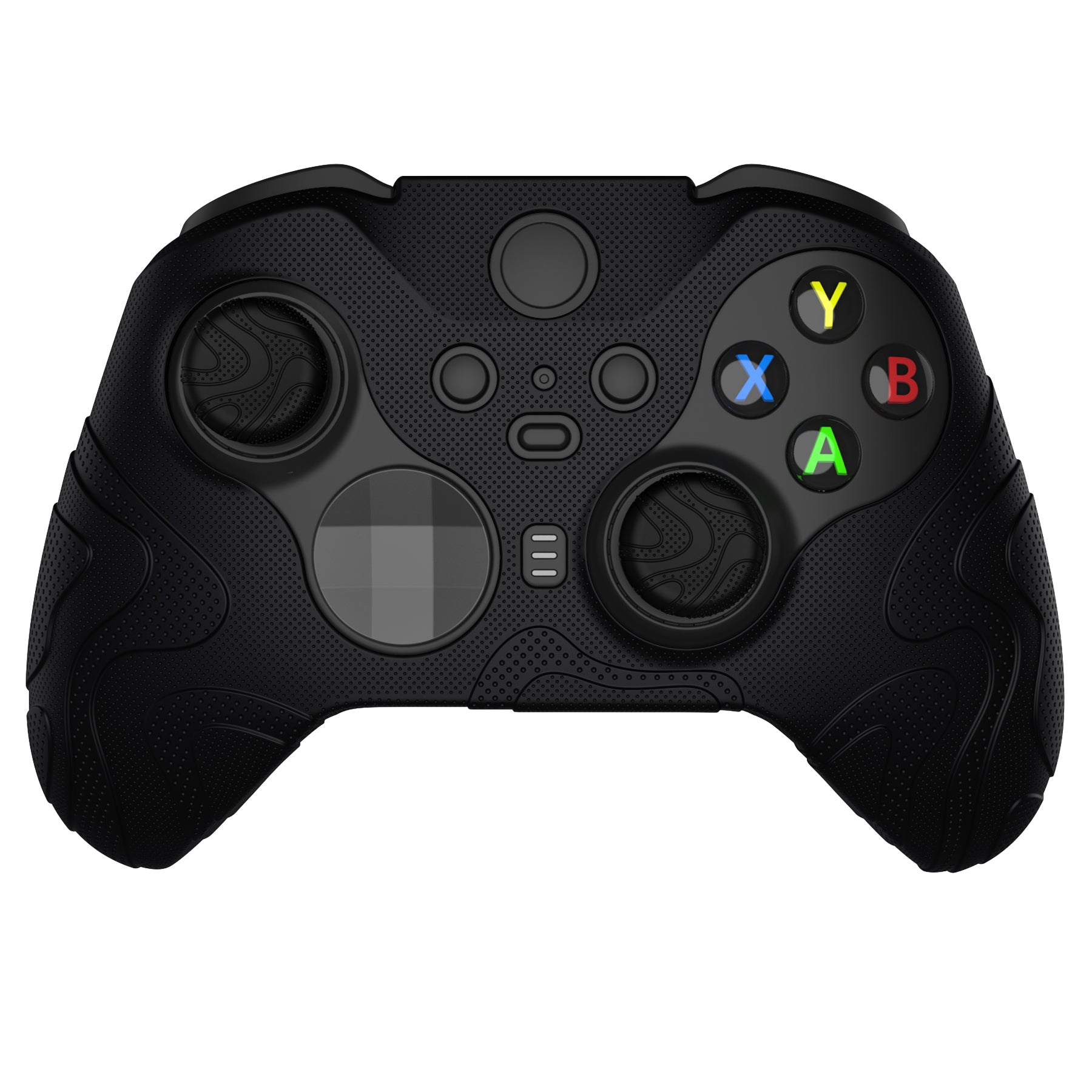 PlayVital Mountain Range Edition Silicone Cover with Thumb Grips for Xbox Elite Series 2 Controller & Xbox Elite Series 2 Core Controller - Black PlayVital