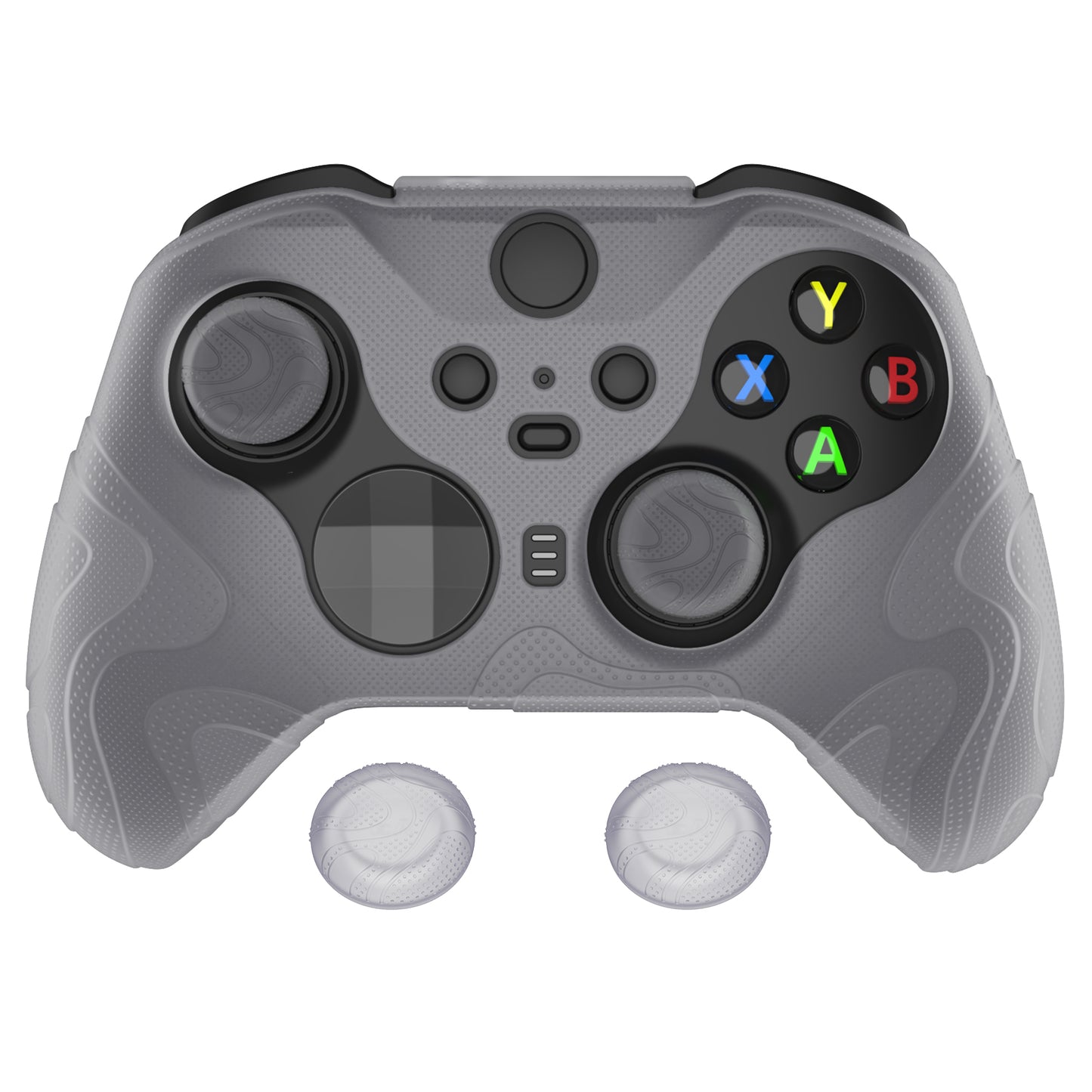 PlayVital Mountain Range Edition Silicone Cover with Thumb Grips for Xbox Elite Series 2 Controller & Xbox Elite Series 2 Core Controller - Clear White PlayVital