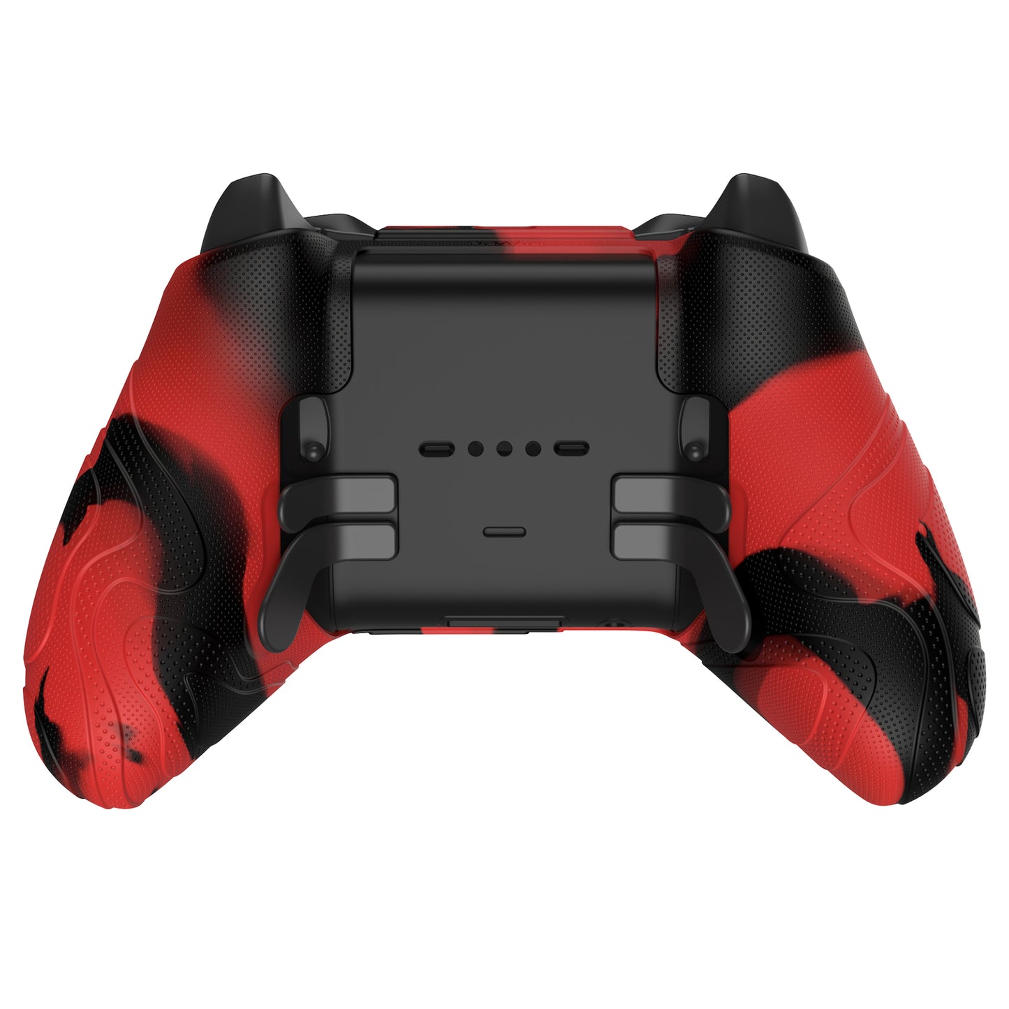 PlayVital Mountain Range Edition Silicone Cover with Thumb Grips for Xbox Elite Series 2 Controller & Xbox Elite Series 2 Core Controller - Red & Black PlayVital