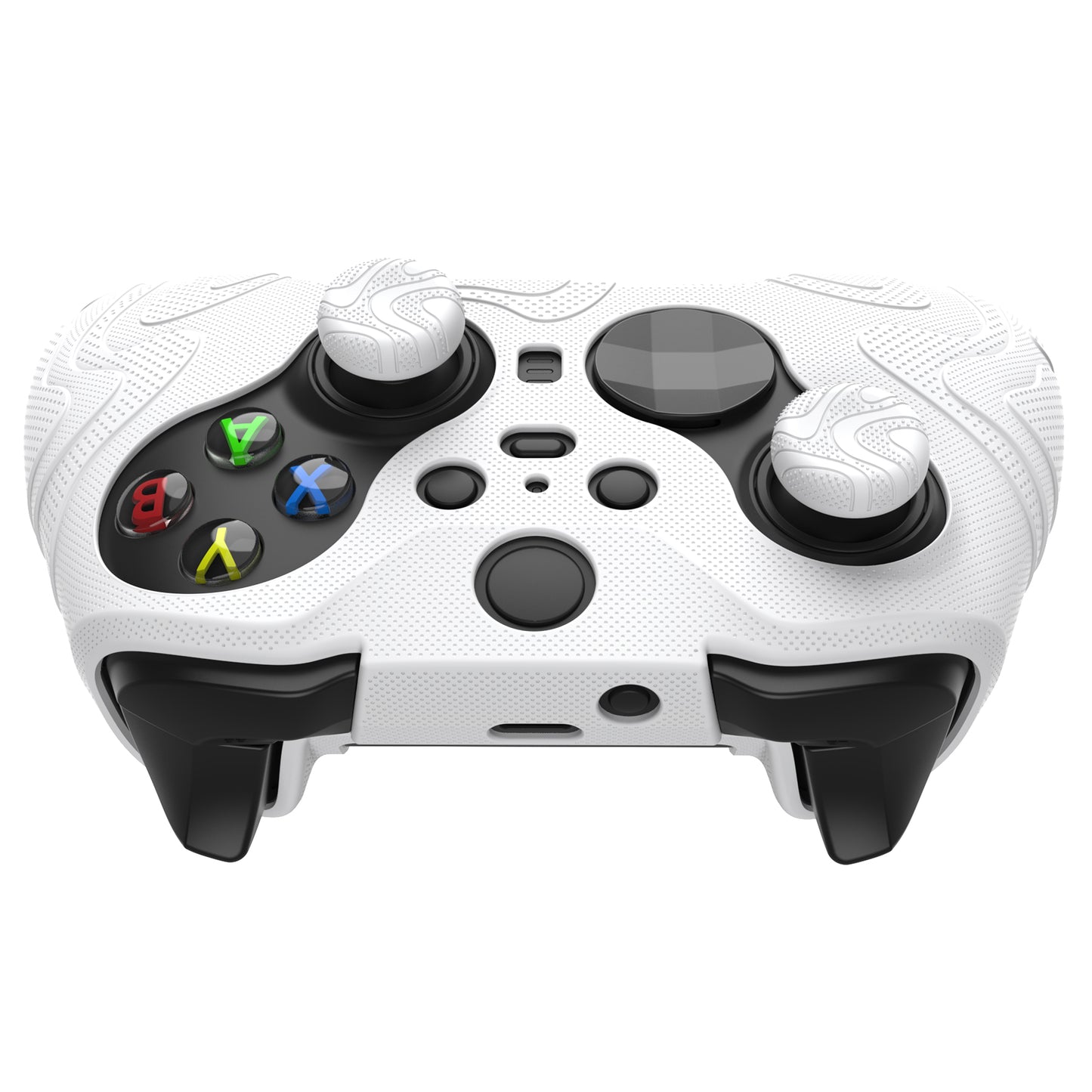 PlayVital Mountain Range Edition Silicone Cover with Thumb Grips for Xbox Elite Series 2 Controller & Xbox Elite Series 2 Core Controller - White PlayVital