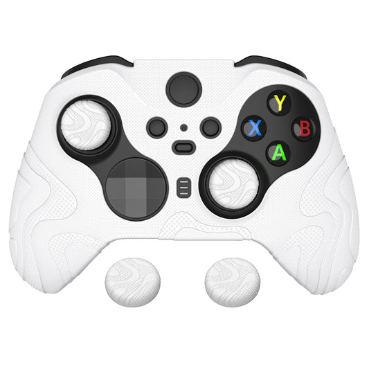 PlayVital Mountain Range Edition Silicone Cover with Thumb Grips for Xbox Elite Series 2 Controller & Xbox Elite Series 2 Core Controller - White PlayVital