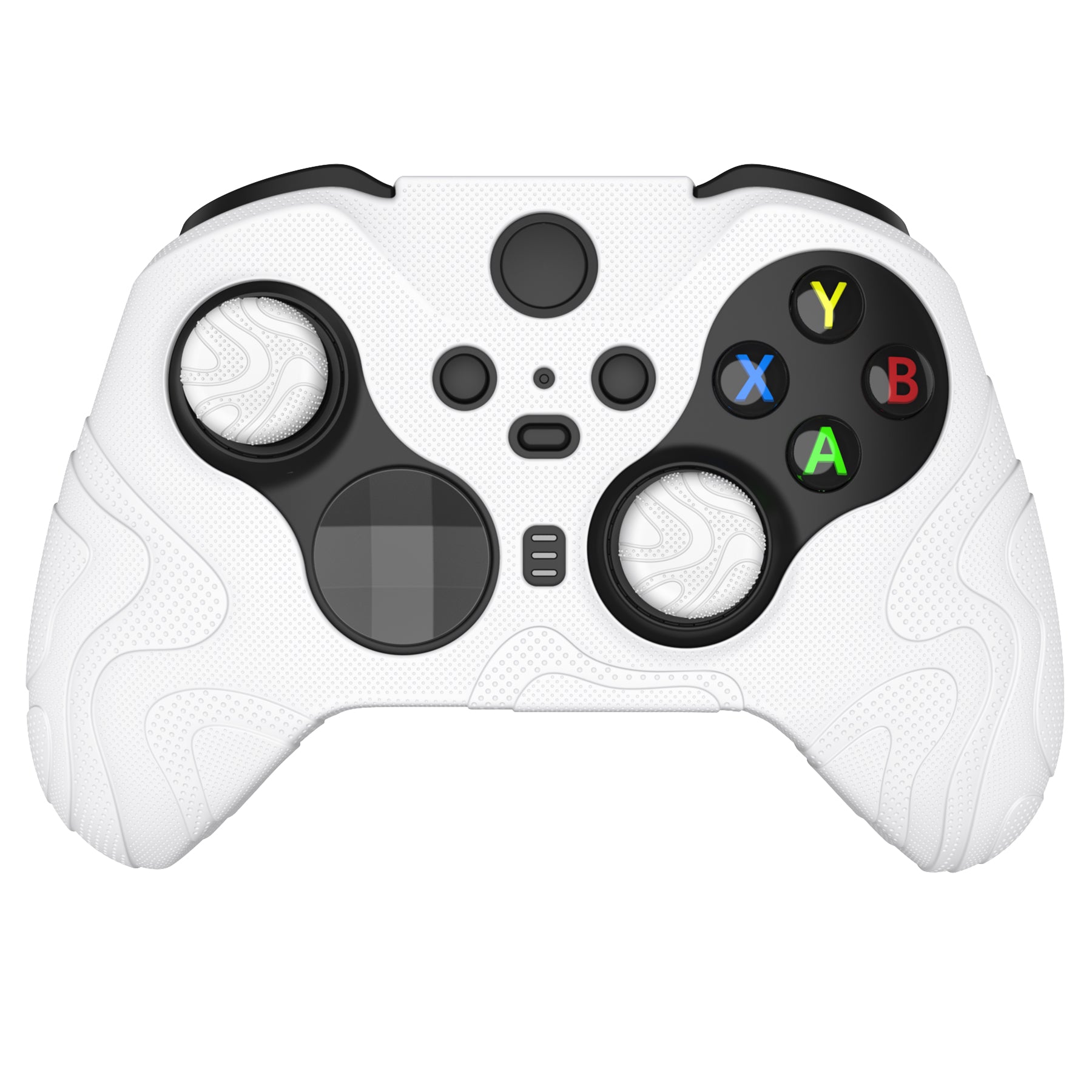 PlayVital Mountain Range Edition Silicone Cover with Thumb Grips for Xbox Elite Series 2 Controller & Xbox Elite Series 2 Core Controller - White PlayVital