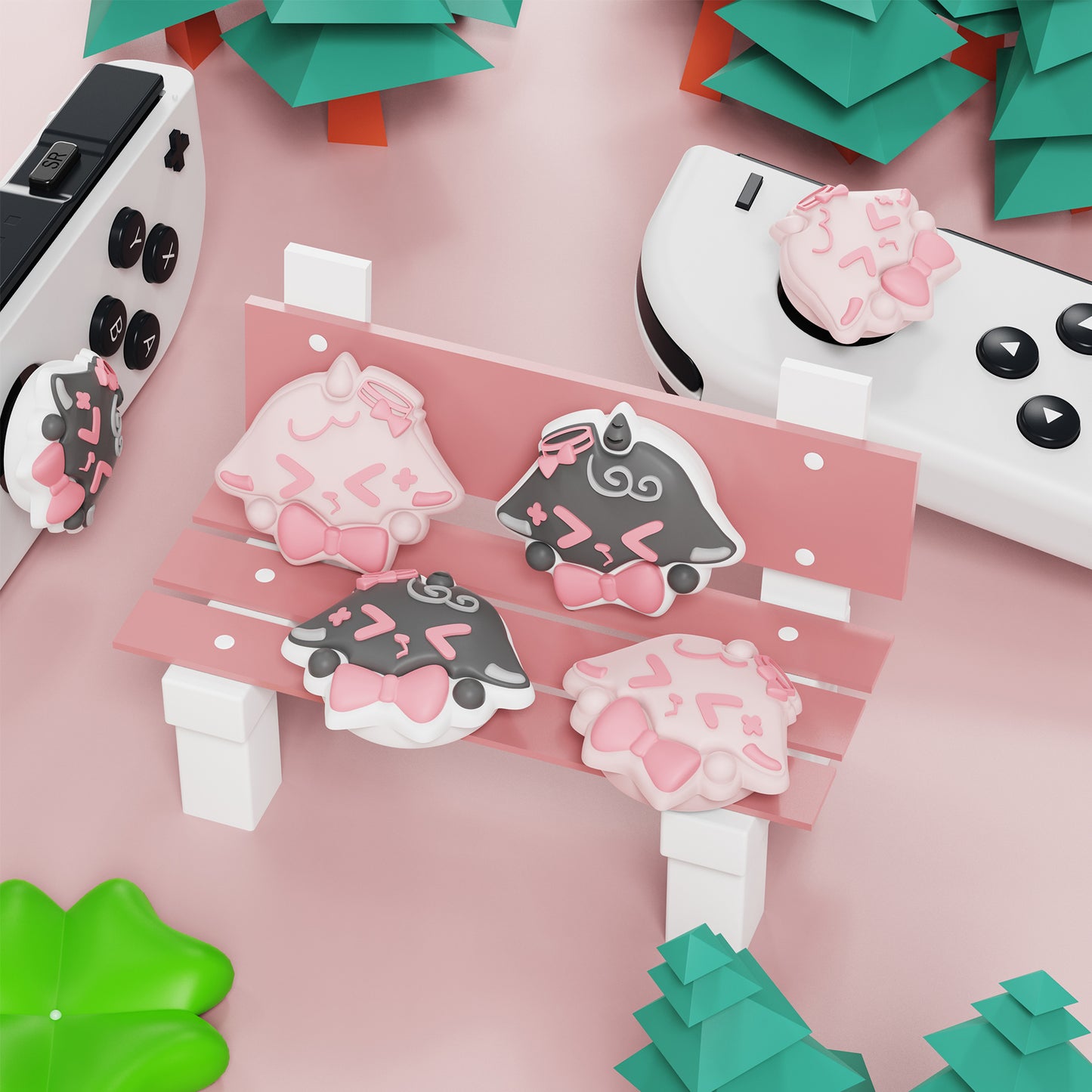 PlayVital Cute Thumb Grip Caps for Nintendo Switch & Switch OLED & Switch Lite - Needy Sheep