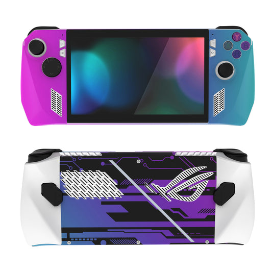 PlayVital Neon Cyber Custom Stickers Vinyl Wraps Protective Skin Decal for ROG Ally Handheld Gaming Console - RGTM012 PlayVital