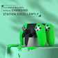 PlayVital Ninja Edition Anti-Slip Half-Covered Silicone Cover Skin with Thumb Grip Caps for PS5 Edge Controller - Green - EYPFP009 PlayVital
