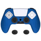 PlayVital Ninja Edition Anti-Slip Silicone Cover Skin with Thumb Grips for PS5 Wireless Controller, Compatible with Charging Station - Blue - MQRPFP005 PlayVital