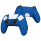 PlayVital Ninja Edition Anti-Slip Silicone Cover Skin with Thumb Grips for PS5 Wireless Controller, Compatible with Charging Station - Blue - MQRPFP005 PlayVital