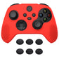 PlayVital Passion Red 3D Studded Edition Anti-slip Silicone Cover Skin for Xbox Series X/S Controller, Rubber Case Protector for Xbox Series X/S Controller with 6 Black Thumb Grip Caps - SDX3014 PlayVital