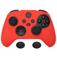 PlayVital Passion Red Pure Series Anti-Slip Silicone Cover Skin for Xbox Series X Controller, Soft Rubber Case Protector for Xbox Series S Controller with Black Thumb Grip Caps - BLX3012 PlayVital