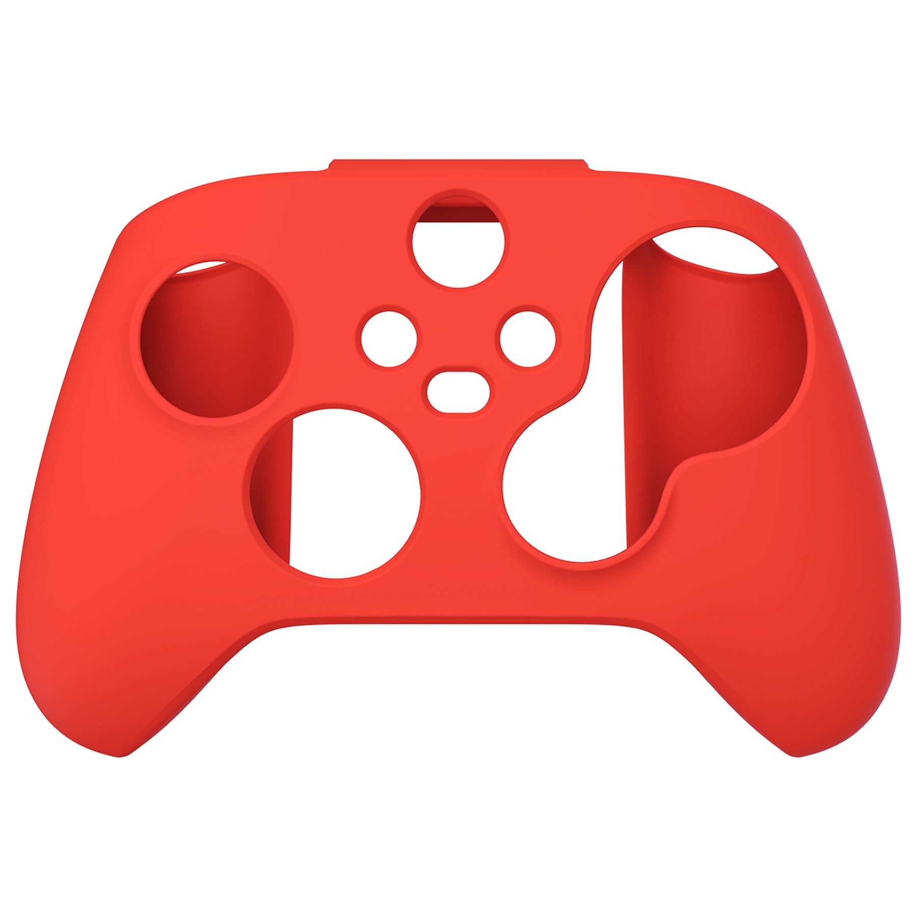 PlayVital Passion Red Pure Series Anti-Slip Silicone Cover Skin for Xbox Series X Controller, Soft Rubber Case Protector for Xbox Series S Controller with Black Thumb Grip Caps - BLX3012 PlayVital