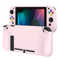 PlayVital Pink Protective Case for NS Switch, Soft TPU Slim Case Cover for NS Switch Joy-Con Console with Colorful ABXY Direction Button Caps - NTU6001G2 PlayVital