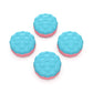 PlayVital Puff Cloud Texture Design Thumbs Cushion Grips Caps for PS5 & PS4 & Switch Pro & Xbox Series X/S & Xbox Elite Series 2 & Xbox One & Xbox Core Wireless Controller - Aqua Blue & Coral Pink PlayVital