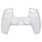 PlayVital Pure Series Anti-Slip Silicone Cover Skin with Thumb Grip Caps for PS5 Wireless Controller - Clear White - KOPF016 PlayVital