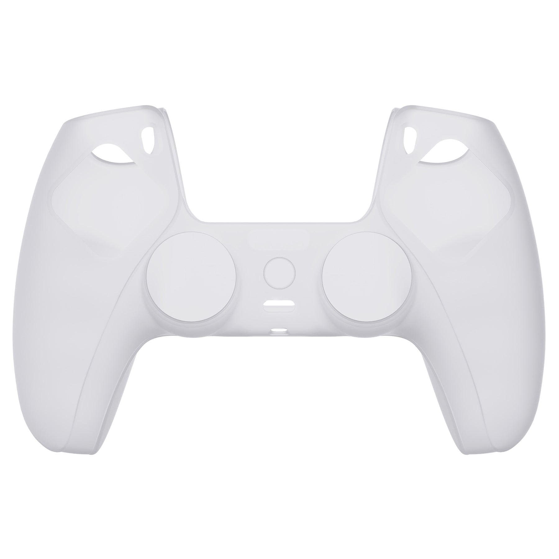 PlayVital Pure Series Anti-Slip Silicone Cover Skin with Thumb Grip Caps for PS5 Wireless Controller - Clear White - KOPF016 PlayVital