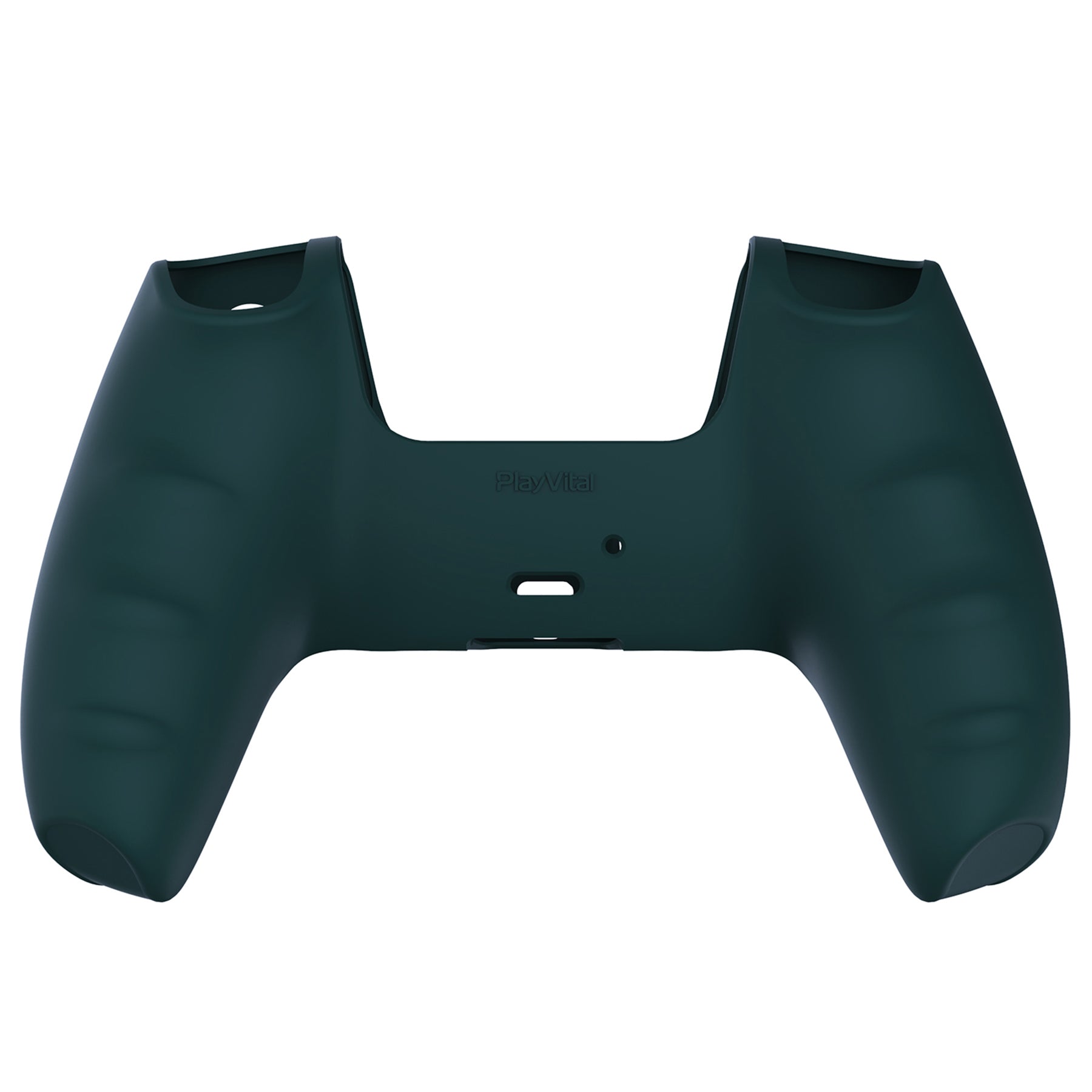 PlayVital Pure Series Anti-Slip Silicone Cover Skin with Thumb Grip Caps for PS5 Wireless Controller - Racing Green - KOPF004 PlayVital