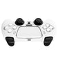 PlayVital Pure Series Anti-Slip Silicone Cover Skin with Thumb Grip Caps for PS5 Wireless Controller - White - KOPF002 PlayVital