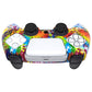 PlayVital Pure Series Dockable Model Anti-Slip Silicone Cover Skin with Thumb Grip Caps for PS5 Wireless Controller - Compatible with Charging Station - Colorful Splash - EKPFS002 PlayVital
