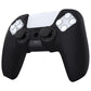 PlayVital Pure Series Dockable Model Anti-Slip Silicone Cover Skin with Thumb Grip Caps for PS5 Wireless Controller - Compatible with Charging Station - Black - EKPFP001 PlayVital