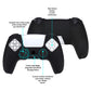 PlayVital Pure Series Dockable Model Anti-Slip Silicone Cover Skin with Thumb Grip Caps for PS5 Wireless Controller - Compatible with Charging Station - Black - EKPFP001 PlayVital