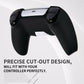 PlayVital Pure Series Dockable Model Anti-Slip Silicone Cover Skin with Thumb Grip Caps for PS5 Wireless Controller - Compatible with Charging Station - Black - EKPFP001 PlayVital