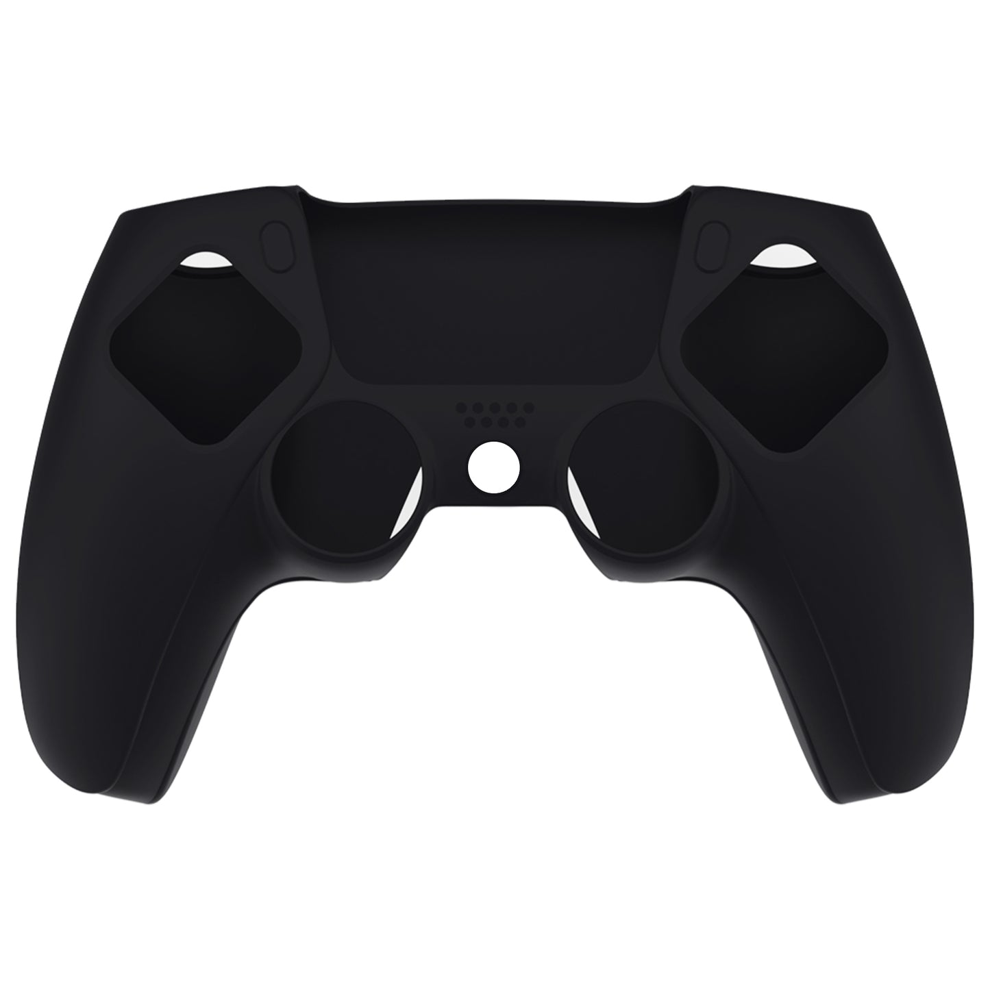 PlayVital Pure Series Dockable Model Anti-Slip Silicone Cover Skin with Thumb Grip Caps for PS5 Wireless Controller - Compatible with Charging Station - Black - EKPFP001 PlayVital