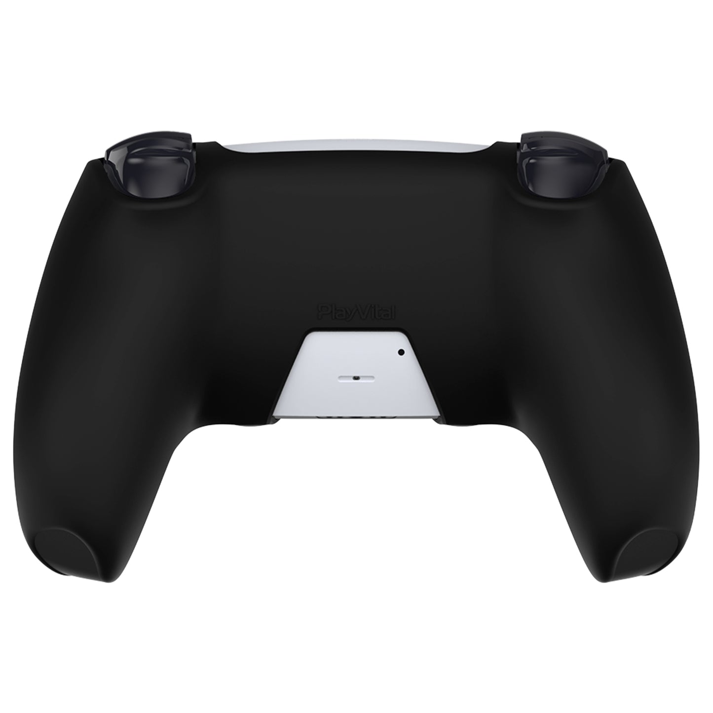 PlayVital Pure Series Dockable Model Anti-Slip Silicone Cover Skin with Thumb Grip Caps for PS5 Wireless Controller - Compatible with Charging Station - Carving Skull - EKPFL006 PlayVital
