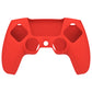 PlayVital Pure Series Dockable Model Anti-Slip Silicone Cover Skin with Thumb Grip Caps for PS5 Wireless Controller - Compatible with Charging Station - Passion Red - EKPFP005 PlayVital