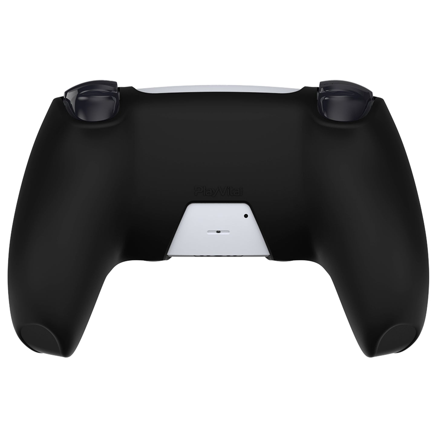 PlayVital Pure Series Dockable Model Anti-Slip Silicone Cover Skin with Thumb Grip Caps for PS5 Wireless Controller - Compatible with Charging Station - Samurai Prajna (White) - EKPFL004 PlayVital