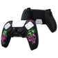 PlayVital Pure Series Dockable Model Anti-Slip Silicone Cover Skin with Thumb Grip Caps for PS5 Wireless Controller - Compatible with Charging Station - Sin Source Pink & Green - EKPFL003 PlayVital