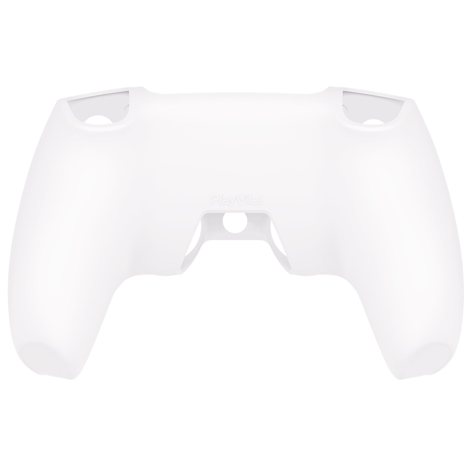 PlayVital Pure Series Dockable Model Anti-Slip Silicone Cover Skin with Thumb Grip Caps for PS5 Wireless Controller - Compatible with Charging Station - White - EKPFP002 PlayVital