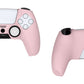 PlayVital Pure Series Dockable Model Anti-Slip Silicone Cover Skin with Thumb Grip Caps for PS5 Wireless Controller - Compatible with Charging Station - Cherry Blossoms Pink - EKPFP007 PlayVital