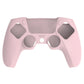 PlayVital Pure Series Dockable Model Anti-Slip Silicone Cover Skin with Thumb Grip Caps for PS5 Wireless Controller - Compatible with Charging Station - Cherry Blossoms Pink - EKPFP007 PlayVital