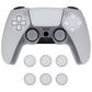 PlayVital Pure Series Dockable Model Anti-Slip Silicone Cover Skin with Thumb Grip Caps for PS5 Wireless Controller - Compatible with Charging Station - Clear White - EKPFP008 PlayVital