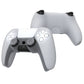 PlayVital Pure Series Dockable Model Anti-Slip Silicone Cover Skin with Thumb Grip Caps for PS5 Wireless Controller - Compatible with Charging Station - Clear White - EKPFP008 PlayVital