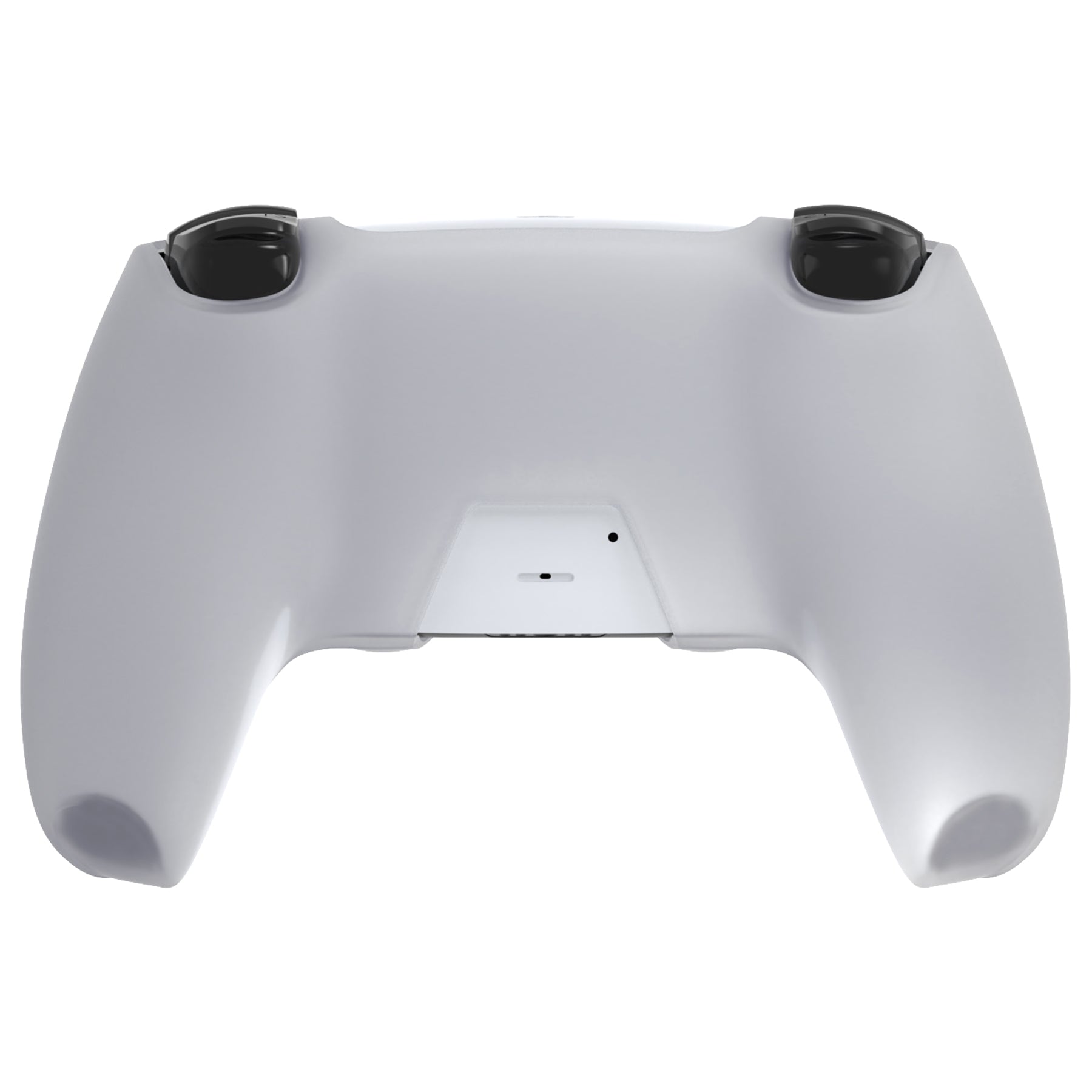 PlayVital Pure Series Dockable Model Anti-Slip Silicone Cover Skin with Thumb Grip Caps for PS5 Wireless Controller - Compatible with Charging Station - Clear White - EKPFP008 PlayVital