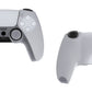 PlayVital Pure Series Dockable Model Anti-Slip Silicone Cover Skin with Thumb Grip Caps for PS5 Wireless Controller - Compatible with Charging Station - Clear White - EKPFP008 PlayVital