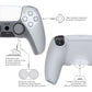 PlayVital Pure Series Dockable Model Anti-Slip Silicone Cover Skin with Thumb Grip Caps for PS5 Wireless Controller - Compatible with Charging Station - Clear White - EKPFP008 PlayVital