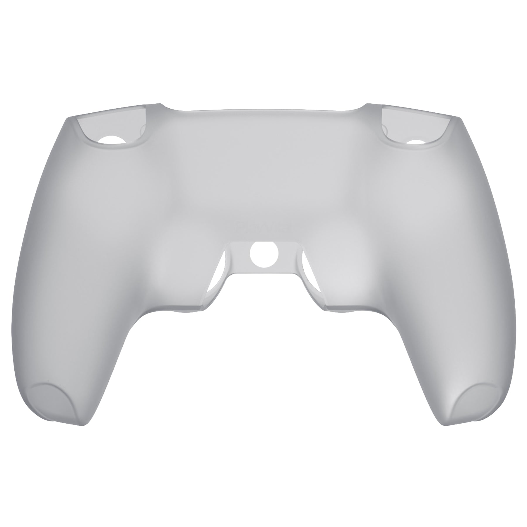 PlayVital Pure Series Dockable Model Anti-Slip Silicone Cover Skin with Thumb Grip Caps for PS5 Wireless Controller - Compatible with Charging Station - Clear White - EKPFP008 PlayVital