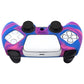 PlayVital Pure Series Dockable Model Anti-Slip Silicone Cover Skin with Thumb Grip Caps for PS5 Wireless Controller - Compatible with Charging Station - Pink & Purple & Blue PlayVital