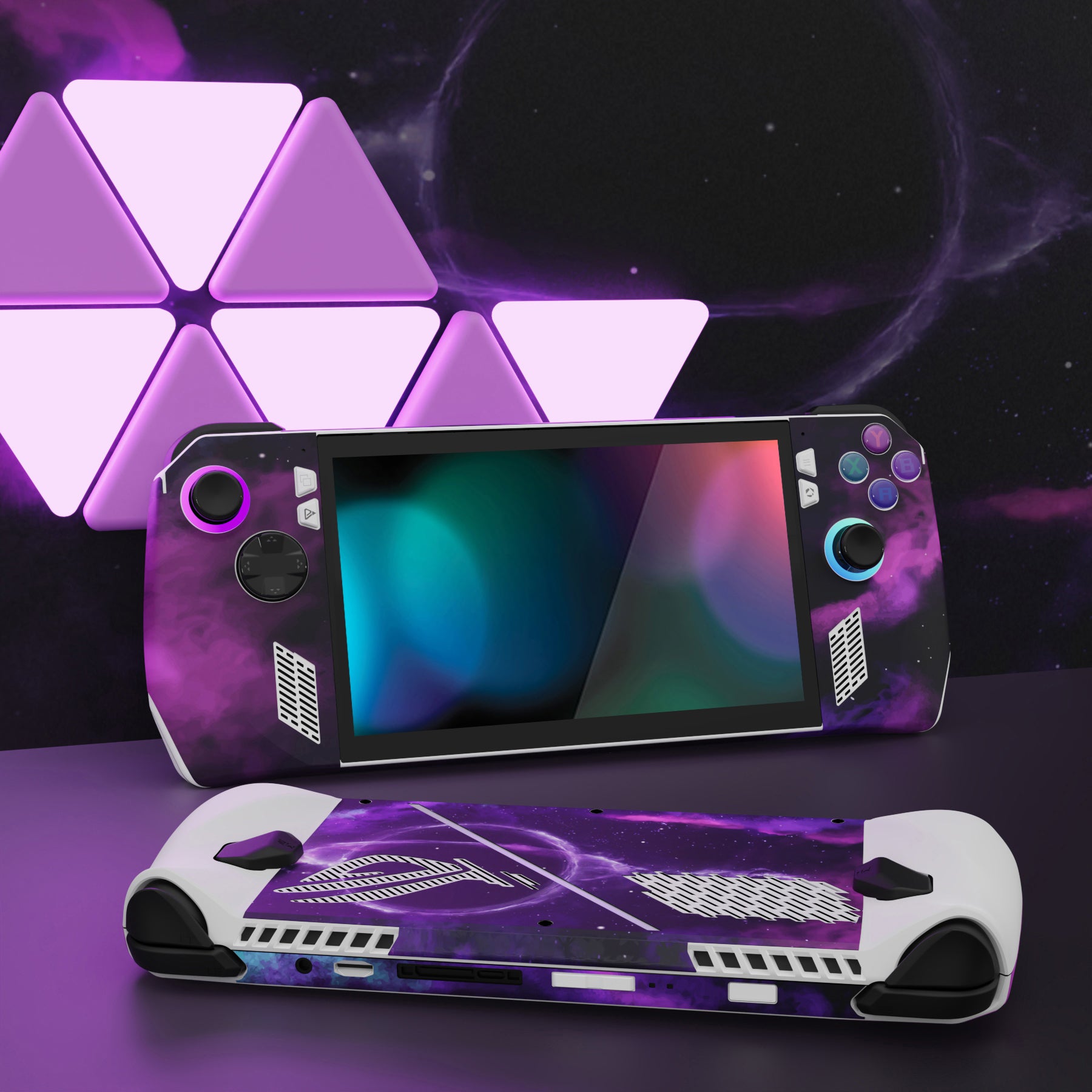 PlayVital Purple Deep Space Custom Stickers Vinyl Wraps Protective Skin Decal for ROG Ally Handheld Gaming Console - RGTM001 PlayVital